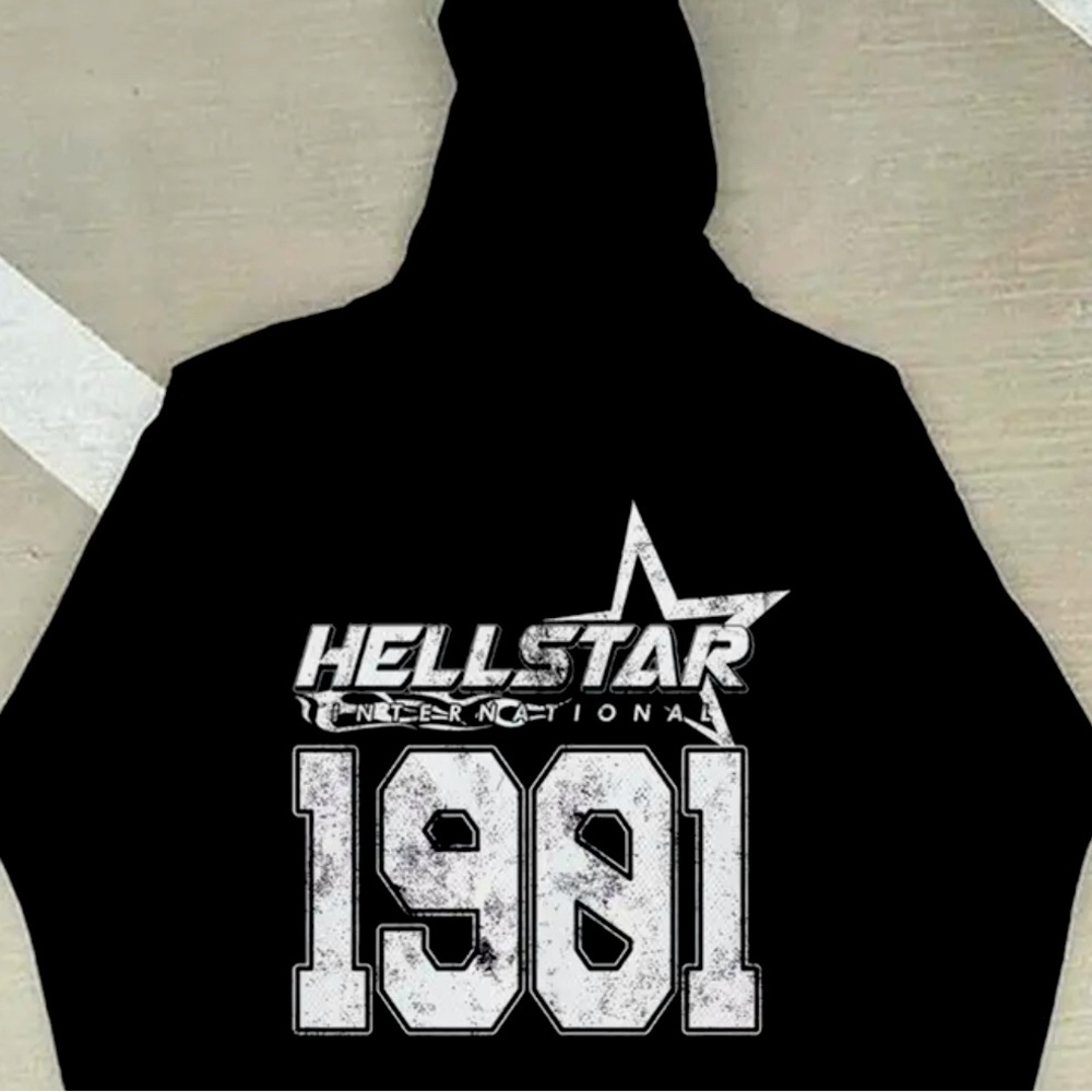 Hellstar black and white hoodie
